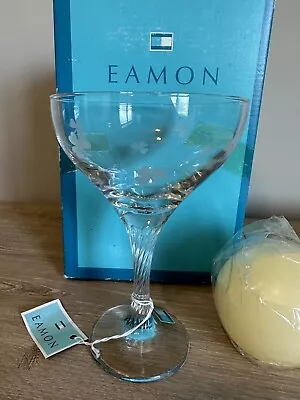 Buy Vintage Eamon Irish Crystal 6  Ball Candle Dish Shamrock Ireland • 23.53£