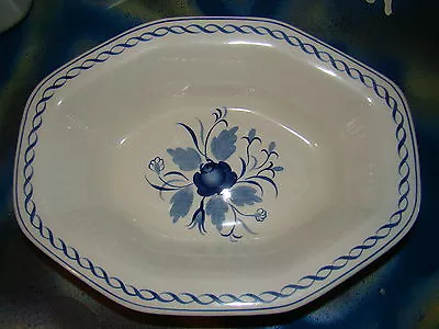Buy Adams Baltic Blue White 9 1/2  Oval Serving Bowl • 24.55£