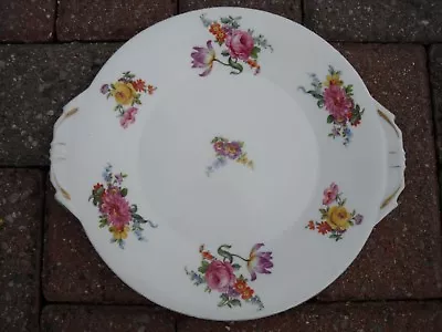 Buy Aynsley Bone China 10  Cake Plate Decorated With Sprays Of Flowers 1891-1905 • 9.99£