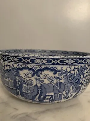 Buy Rare Antique Williams Adams 1780 Chinese Blue And White Pottery Large Bow • 60£