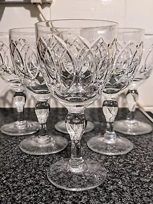 Buy 6 Royal Brierley  Lead Crystal Wine Glasses 6  • 18£