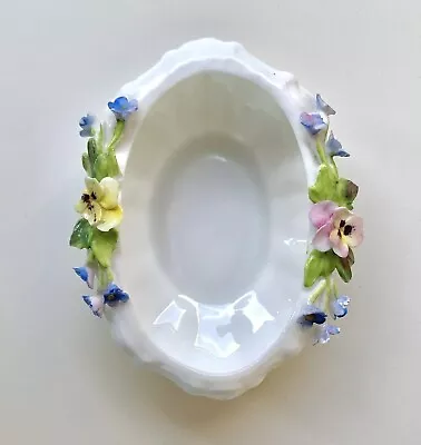 Buy Exquisite Coalport Small Fine Bone China Trinket Dish With Flowers From 1950 • 7£