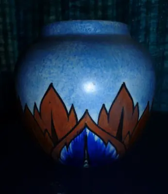 Buy Art Deco - Clews Chameleon Ware Blue Flame - Small Pot • 39.99£