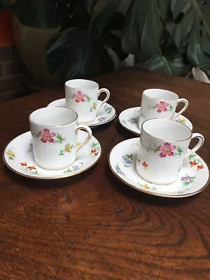 Buy Tuscan Bouquet Fine English Bone China Tea Set 8 Pieces 4 Tiny Cups And Saucers  • 10£