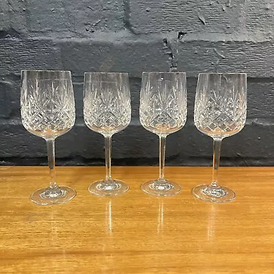 Buy Pair Of Edinburgh Crystal Berkeley Cut Wine Glasses B157 • 34.99£