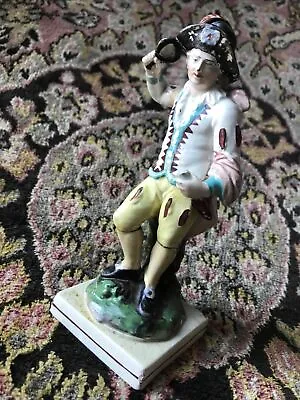 Buy Harlequin-￼19th C. Staffordshire Potteries Figurine-Circa1860- 18cm • 118£