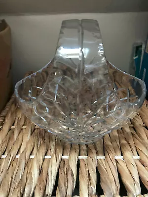 Buy Crystal Cut Glass Basket - 7inch/18cm Tall • 10£