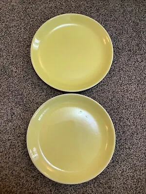 Buy 2 X Vintage BILTONS Staffordshire Yellow Dinner Plates Finewhite Ironstone 25cm • 9.99£