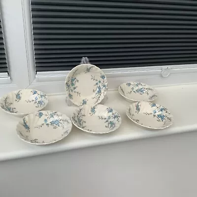 Buy Myott 6 X Small Fruit Round Scallop Dishes “Forget Me Not”  4.3/4”  Width • 12£