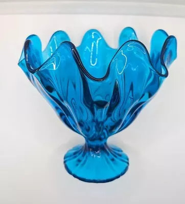 Buy MCM Peacock Blue Swung Pedestal Vase • 28.91£