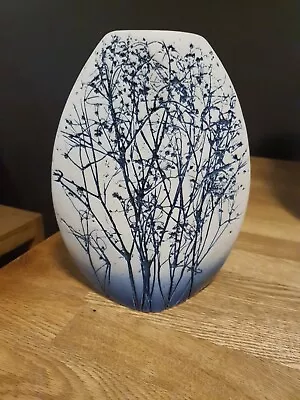 Buy Tenmoku Pottery Impressed Tree Blossom Vase. • 8£
