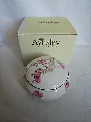 Buy Aynsley Fine Bone China Elizabeth Rose Pattern Lidded Trinket Box (In Box) • 20£