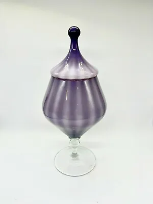 Buy Empoli Apothecary Jar Cased Glass Lidded LILAC PURPLE Amethyst Large Circus Tent • 246.66£