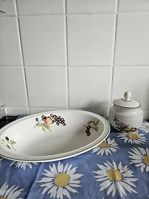 Buy Vintage St Michael ASHBERRY Oval Serving Dish 10.5  27cm And Sugar Pot • 14.99£