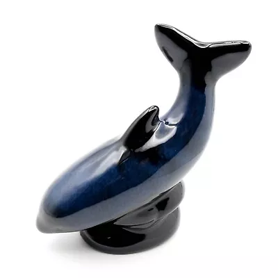 Buy BMP Blue Mountain Pottery Blue Ceramic Dolphin Whale Figurine 7.5  AS IS • 13.38£