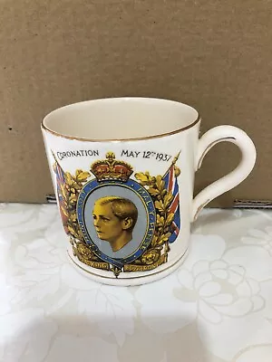 Buy Great Vintage Porcelain King Edward VIII Coronation Mug 1937, Bovey Pottery • 9.99£