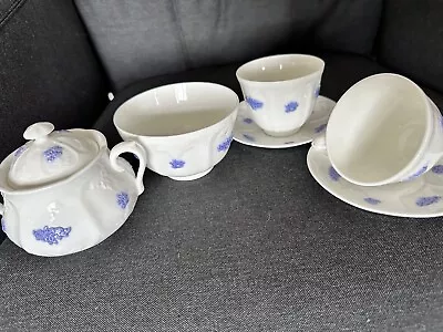 Buy Adderley Blue Chelsea  2cups And Saucers, Sugar Bowl And Bowl • 1£