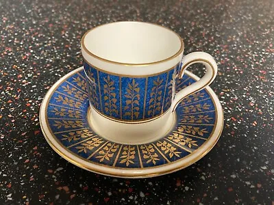 Buy Vintage Coalport Bone China White, Navy & Gold Trim Coffee Cup & Saucer • 5£