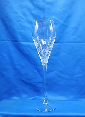 Buy Pier 1 Crackle Champagne Glass Reflections  Flute Clear Wine Water Goblet 9-7/8  • 16.69£