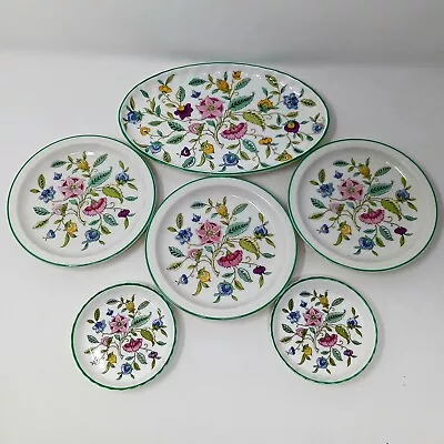 Buy Set Of 6 Minton Haddon Hall Trinket Dishes Bone China Floral Coasters Six Trays • 32£