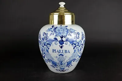Buy Vintage Holland Delft Ware Handpainted  Tobacco Jar Makuba • 330.22£