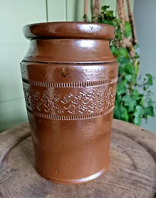 Buy Antique 19th Century Salt Glazed Stoneware Jar Or Pot • 20£