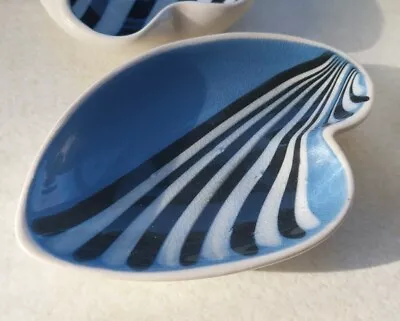 Buy Vintage Hornsea Pottery Slipware Blue, Black & White Dish By John Clappison 50s • 24.99£