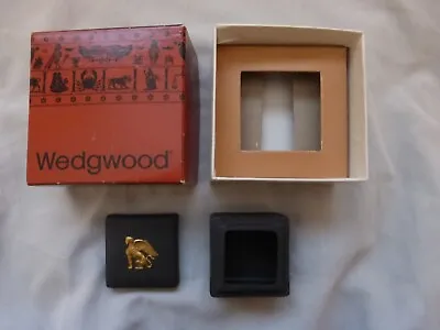Buy Wedgwood Gilded Black Basalt Egyptian Collection Square Candy Box Boxed • 49.99£