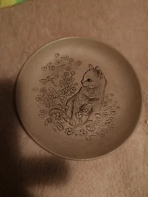 Buy Vintage Poole Pottery Stoneware Cat Design Plate  • 1.25£