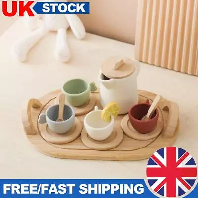 Buy 9pcs/10pcs Pretend Play Tea Set Role Play Wooden Tea Set For Kids (10pcs) • 17.69£