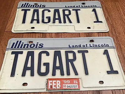 Buy Land Of Lincoln 1999 License Plate Set Taggart 1 • 16.20£