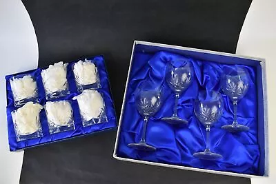 Buy Edinburgh Crystal Glasses X4 Wine & X6 Whiskey Glasses Clear In Boxes • 29.99£