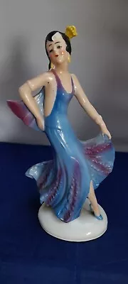 Buy Art Deco Dancing Lady Flapper Spanish Dancer Vintage / Antique Ceramic Figurine • 89.99£