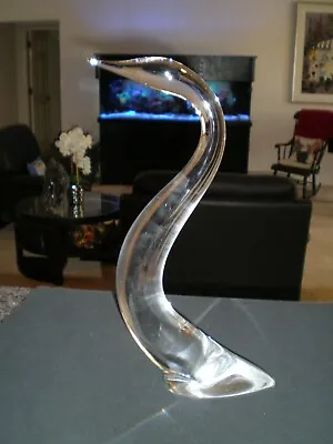 Buy Steuben Glass 15.5  Graceful Heron - Swan - Egret - Signed - Ex Cond - 8891d • 426.76£