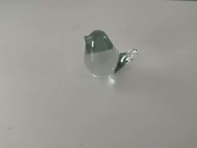 Buy Small Clear Glass Paperweight / Ornament In The Shape Of A Wren • 6.50£