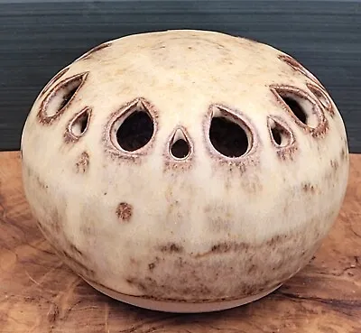 Buy Brutalist Studio Pottery Bud Posy Vase Signed Unknown Incense Holder Earth Pod  • 9.99£