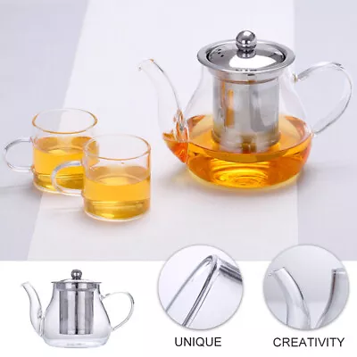 Buy Stainless Steel Household Glass Teapot Office Chinese Kettle • 15.55£
