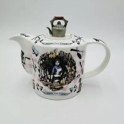 Buy Vintage Paul Cardew Porcelain Bless The Cook Teapot Bone China Mini Teapot 2008 • 52.75£