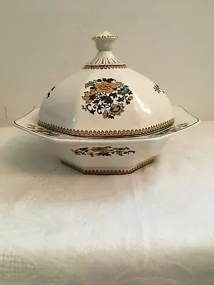 Buy Antique BOOTHS SEVILLE Silicon China Covered Vegetable Dish W/Lid & Disc 4 Of 4 • 42.61£