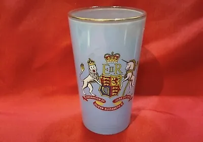 Buy Queen Elizabeth II Coronation 1953 (Southampton) Commemorative Blue Glass VGC • 10£