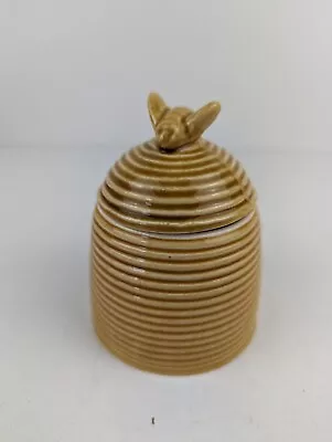 Buy Vintage New Devon Pottery Glazed Honey Pot Light Brown Colour 4 In Tall • 5.49£