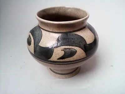 Buy Honiton Pottery Devon Bulbous Vase 10 Cm Greys • 5£