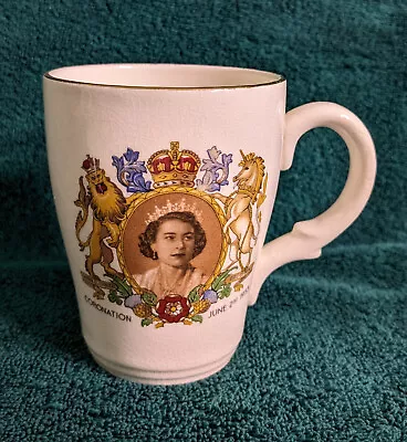 Buy Staffordshire Crown Clarence Coronation Of Queen Elizabeth II Cup June 2, 1953 • 28.81£