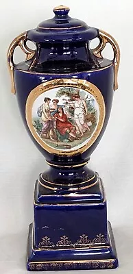 Buy Vintage French/Sevre Style Painted Porcelain Urn Mantel Garniture - Empire Works • 43.79£
