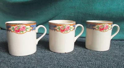Buy 3 X Vintage Solian Ware Soho Pottery Cobridge Coffee Cups 2 Inches Tall • 3£