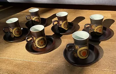 Buy Denby Arabesque Coffee Cups And Saucers Set Of 6 • 30£