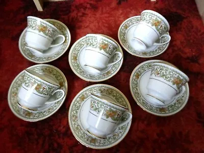 Buy * Noritake  Teresa   12 Pc Set Of 6 Tea Cups And Saucers 2688 Free Uk Post • 24.99£