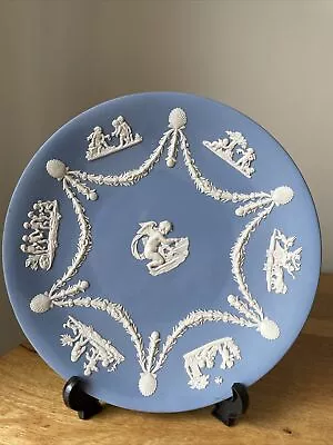 Buy Wedgwood Blue Jasperware Plate With Cherubs 22.5cm • 8.95£