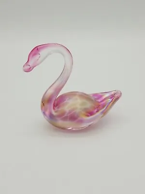 Buy Heron Glass Pink Swan Paperweight/figurine • 8£