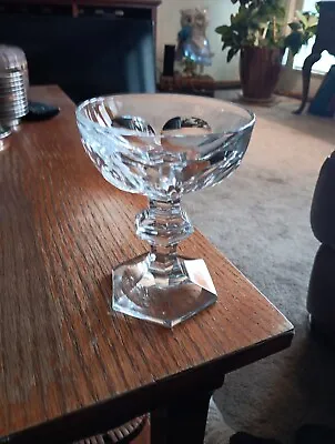 Buy VERY RARE LARGE 5 1/8” Baccarat Crystal HARCOURT Water Wine Goblet 4 Wide France • 68.18£